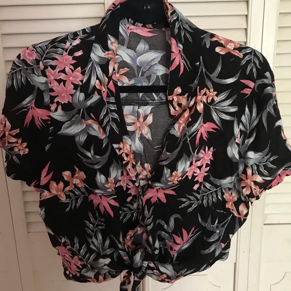 Tropical print blouse
